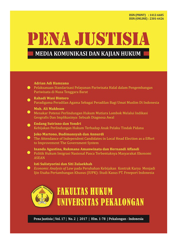 cover Pena Justisia Media Komunikasi dan Kajian Hukum