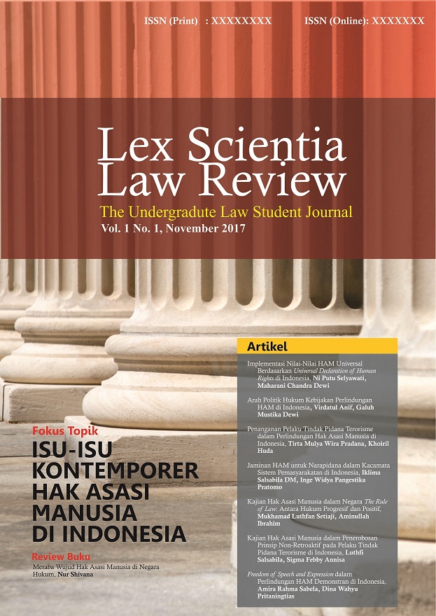 cover Lex Scientia Law Review Journal